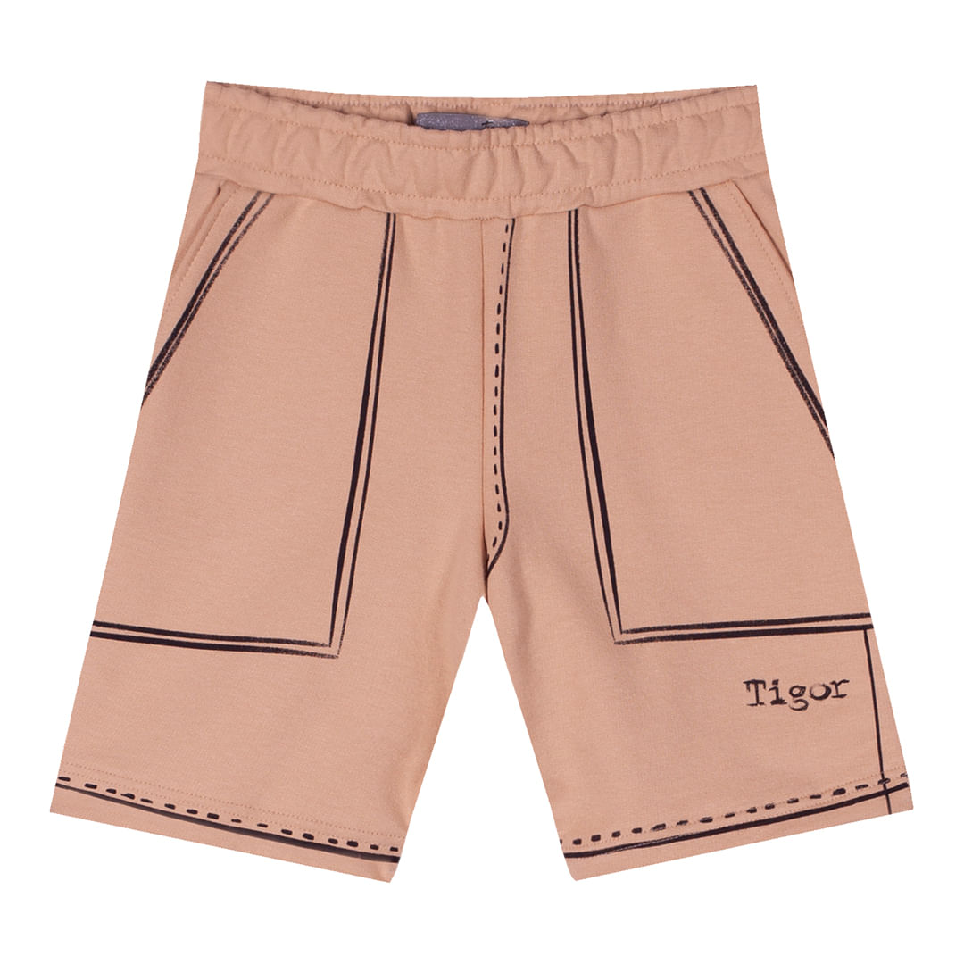 Bermuda Moletom Moletom Infantil Tigor Bermuda Moletom Infantil